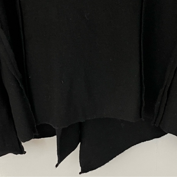 Soft Surroundings Black Double Breasted Boiled Wool Moto Jacket Size XS - Picture 9 of 16